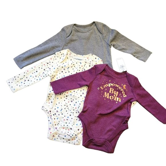 Old Navy Other - Old Navy Baby Girl One Piece Set Empowered by Mom 0-12 Months NWT JJ3061